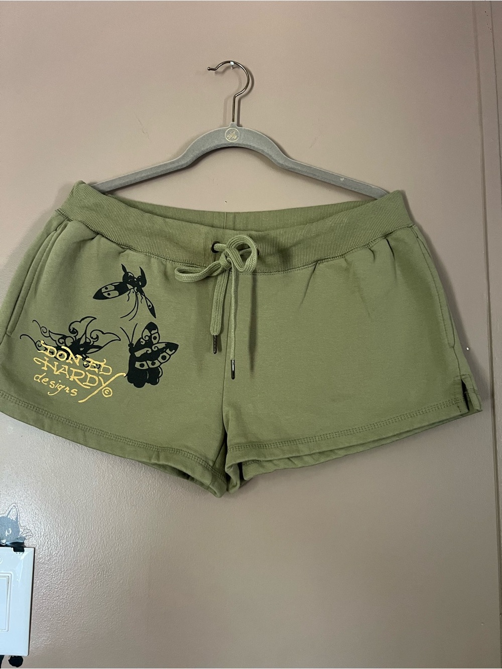 Ed hardy shorts olive green